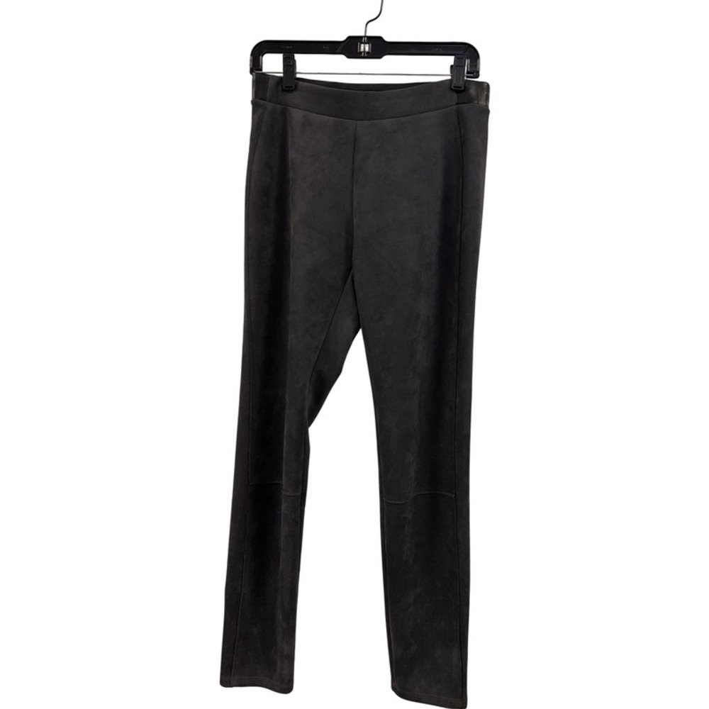WHBM Faux Charcoal Suede Stretchy Pants Size 4 Polyester Spandex